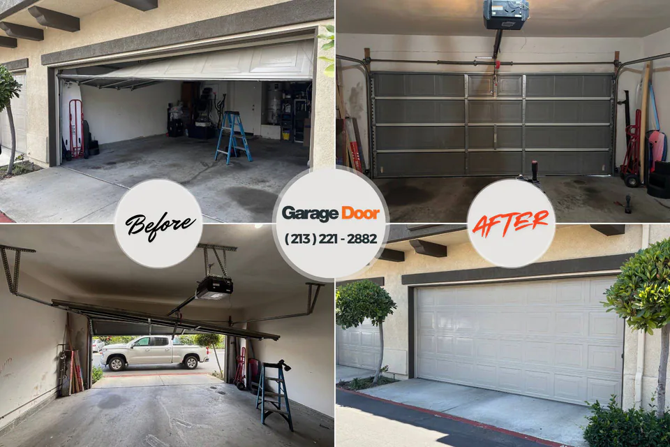 Before and after: garage door installation Frankfort, OH